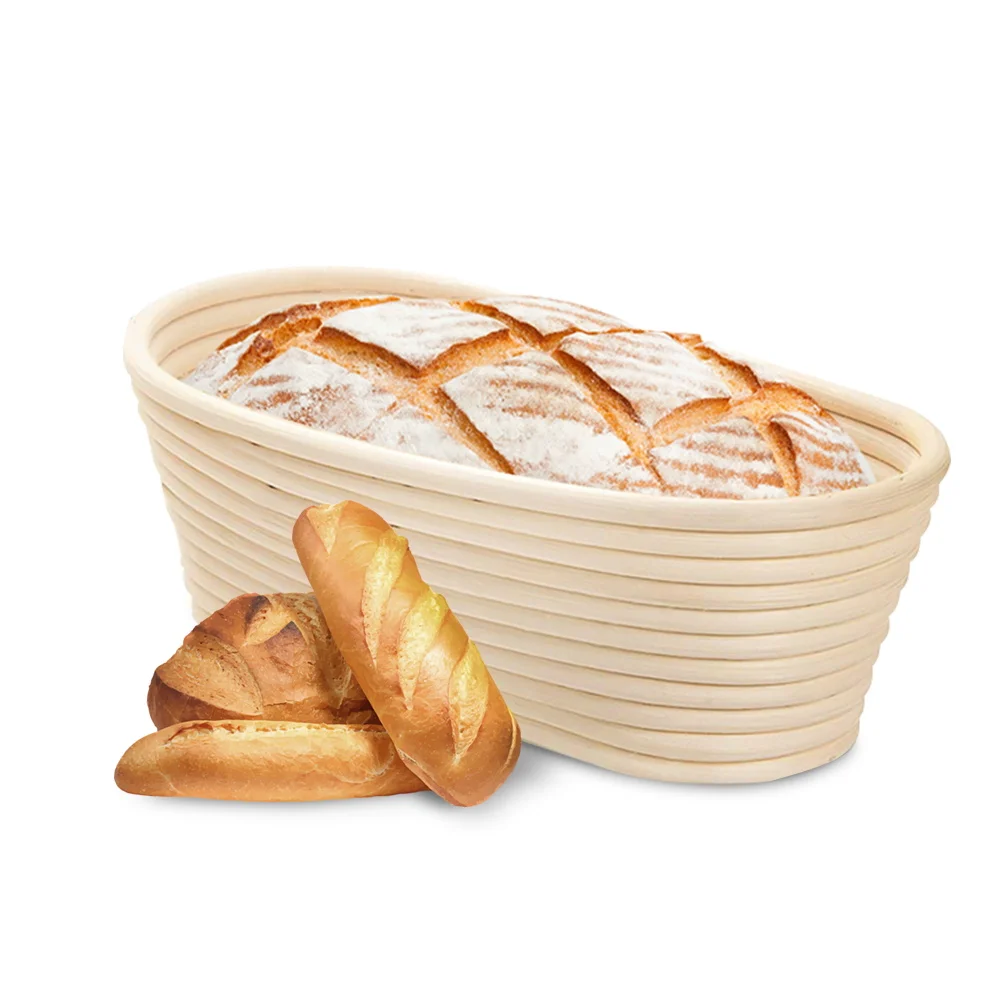 

Promotion fermentation sourdough brad ferment bowl round oval rattan food pack bread proofing basket for bakers, Natural