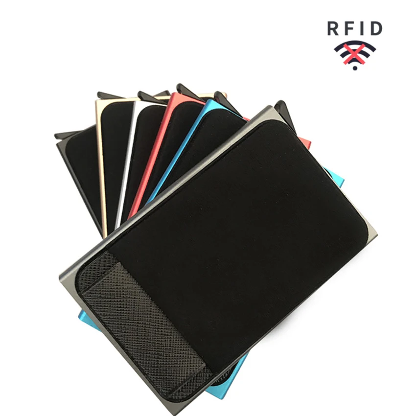 

The New Listing Pop-Up Card Holder Wallet With Rfid Blocking For Travel And Work, Customized