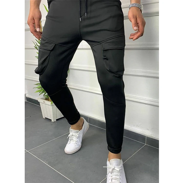 

2021 new fashion slimming long pants Customize men long pants cotton jogger sweatpants with pocket jogging long pants for man