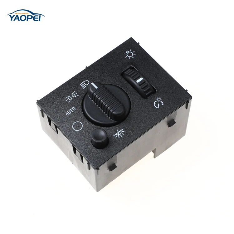 

19381535 Headlight Fog Lamp Control light Switch For Chevrolet GM Silverado, Black