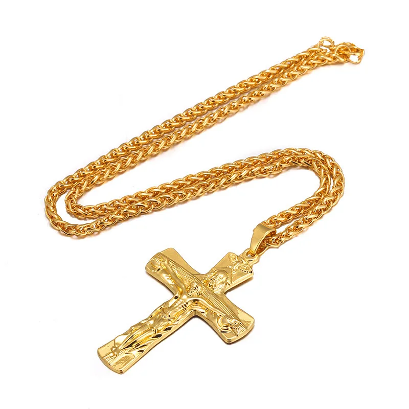

Hip hop jewelry Jesus cross necklace for men or women