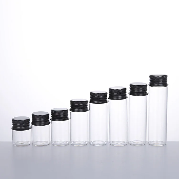 

5ml 8ml 10ml 12ml 17ml 20ml 25ml 30ml clear long perfume packaging bottle glass vial with aluminum cap