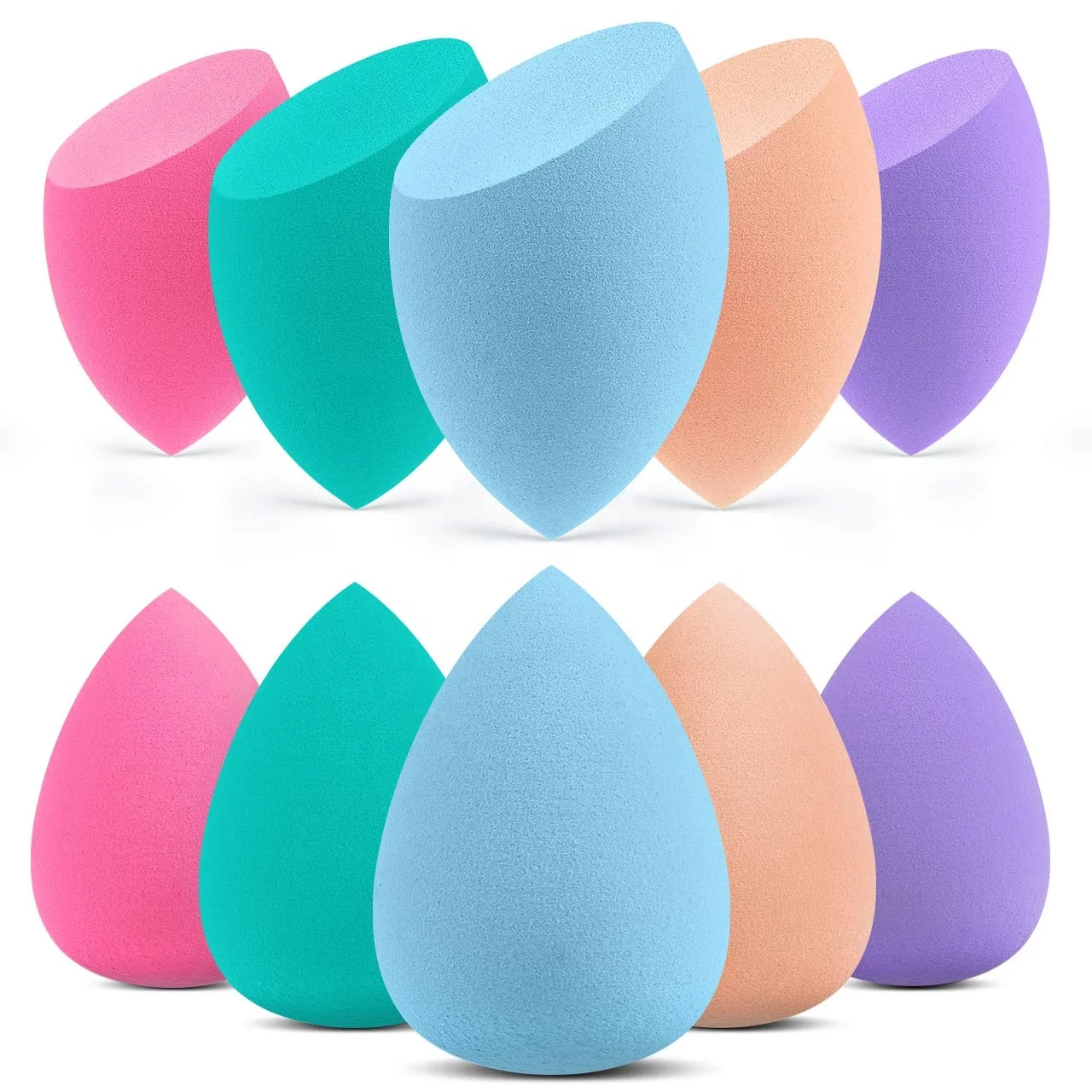 

NO MOQ Foundation Blending Beauty Sponge Esponjas De Maquillaje Custom Logo Multi-colored Makeup Sponges For Foundation, Picture/can custom color