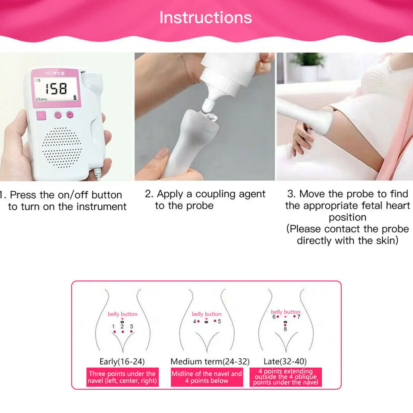 Lcd Prenatal Pocket Fetal Doppler Ultrasound Baby Heart Beat Monitor Fetal Heartbeat Detector Buy Fetal Doppler Ultrasonic Fetal Heart Rate Monitor Fetal Heartbeat Detector Product On Alibaba Com