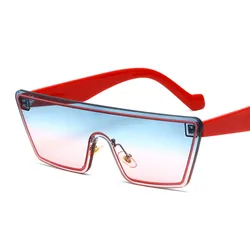 Colorful big frame cat eyes sunglasses 2021 Women Candy Color double bridge luxury shades sunglasses
