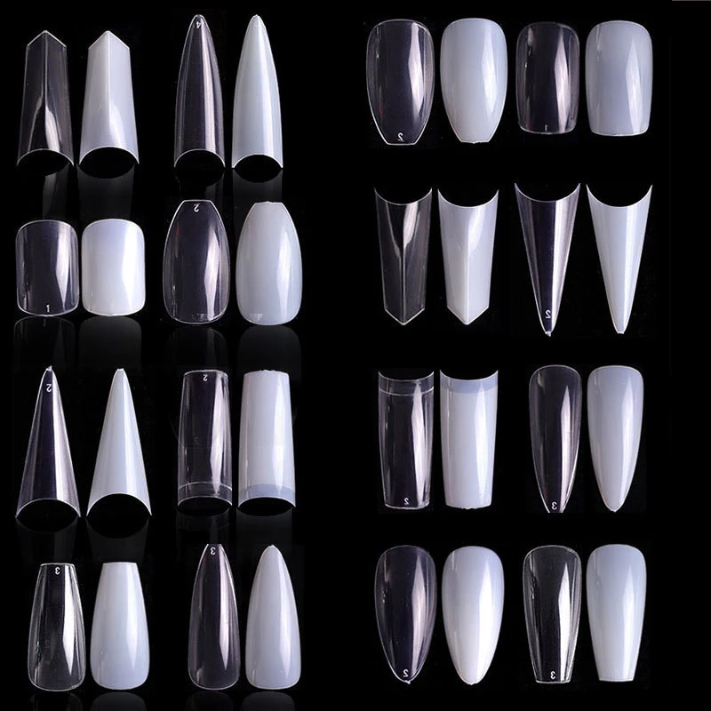 

2021 New Style Stiletto OEM Nail Salon Suppliers Press On Nails Wholesales With Free Sample High Quality French Coffin False Nai