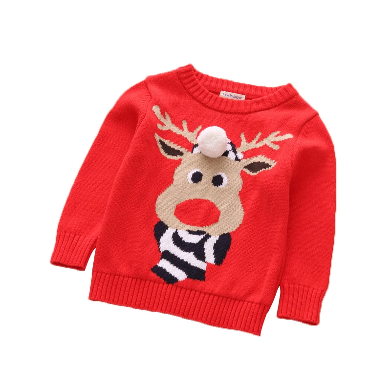 

boy and girl winter cute ugly sweater shirt animal Bear design jacquard Christmas children knit sweaters