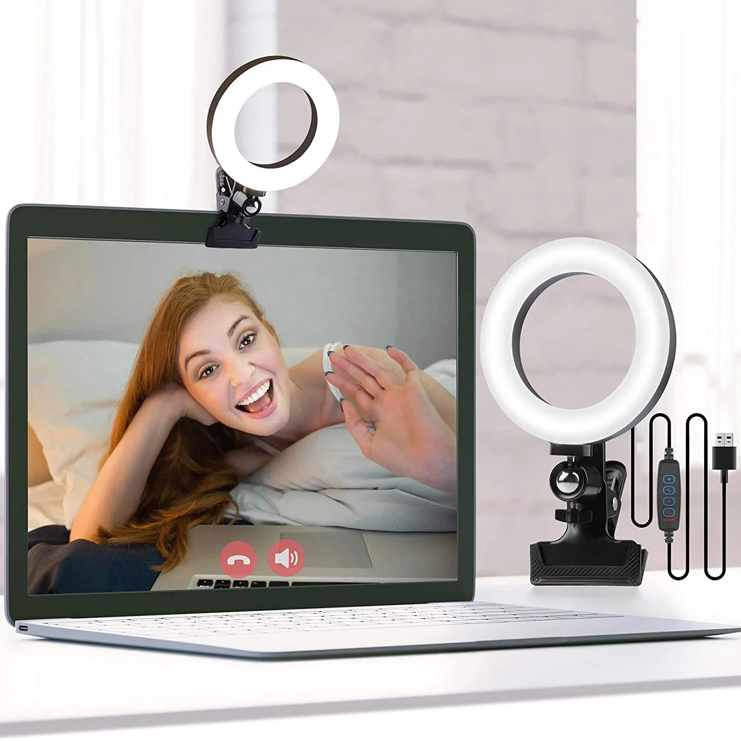 

Amazon 6 8 10inch Usb Photographic Studio Video Conference Lighting Vlog Kit Selfie Led Ring Light With Tripod Stand, Black