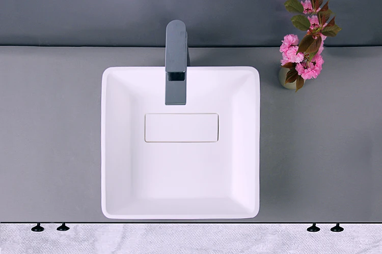 PATE sanitary ware manufacturer matt grey bathroom sink above counter basin
