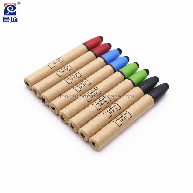 Disposable Touch Stylus Eco Friendly Recycle Kraft Paper Pen Keep Your