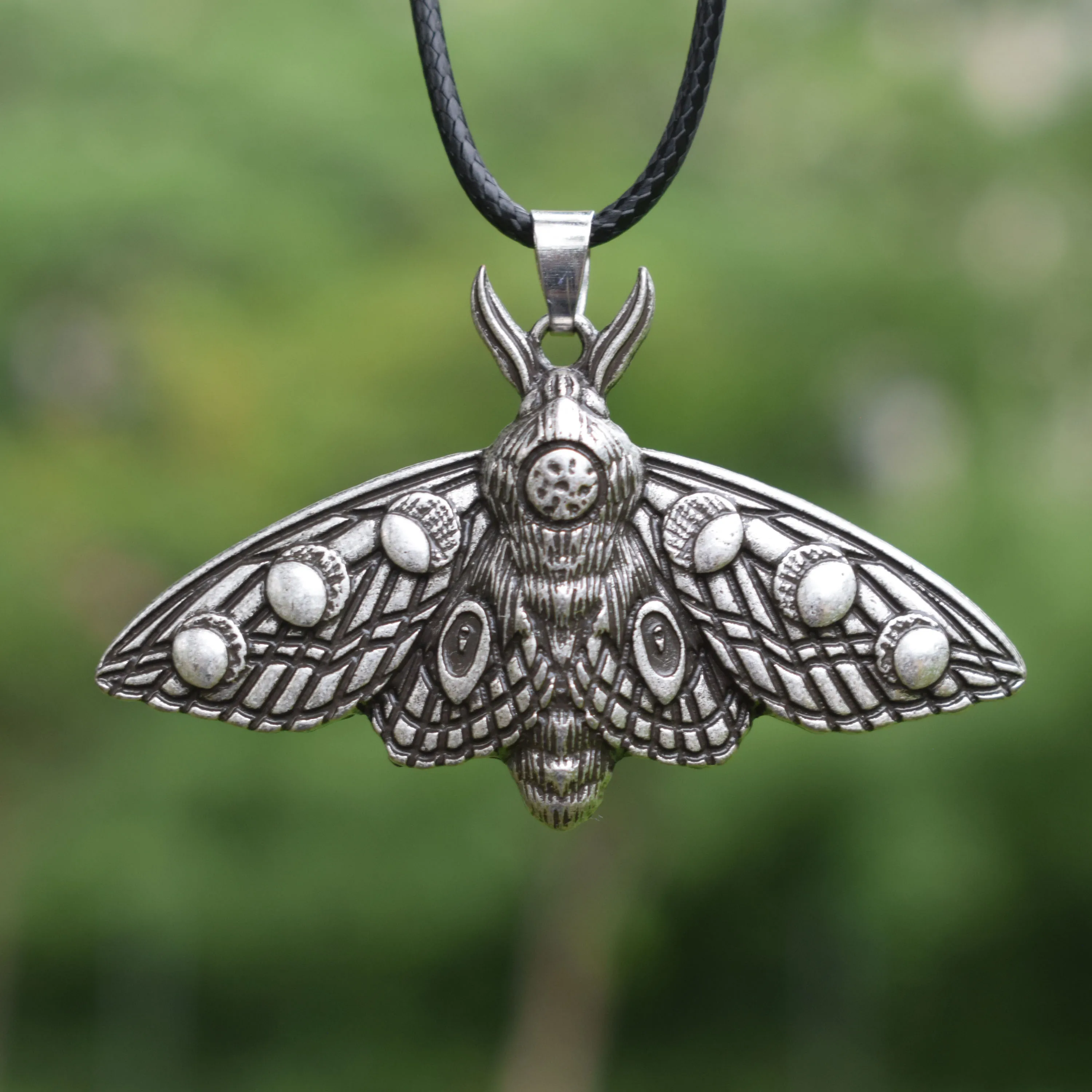 Lunar Phase Moon Moth necklace Gothic Witch Accessories Moon Phase Butterfly For Women