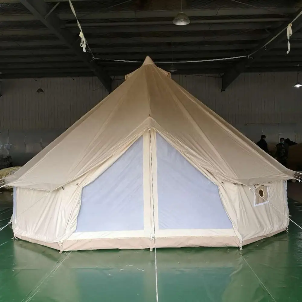 

Eco-Friendly Canvas Bell Tent Outdoor Waterproof Cotton Canvas Bell Tent 5M