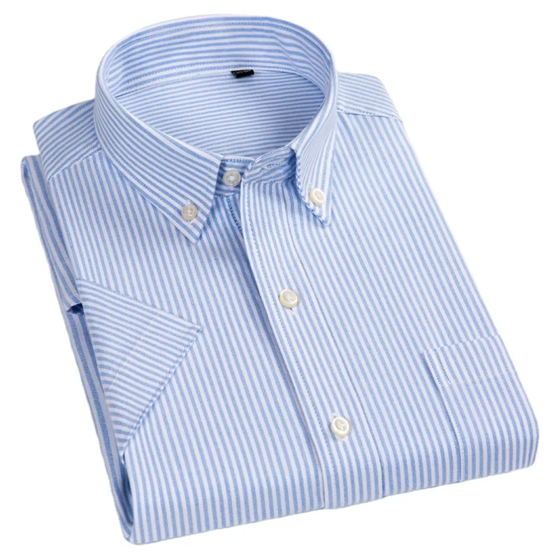 

New designer fashion cheap summer men's office casual cotton stripe shirts