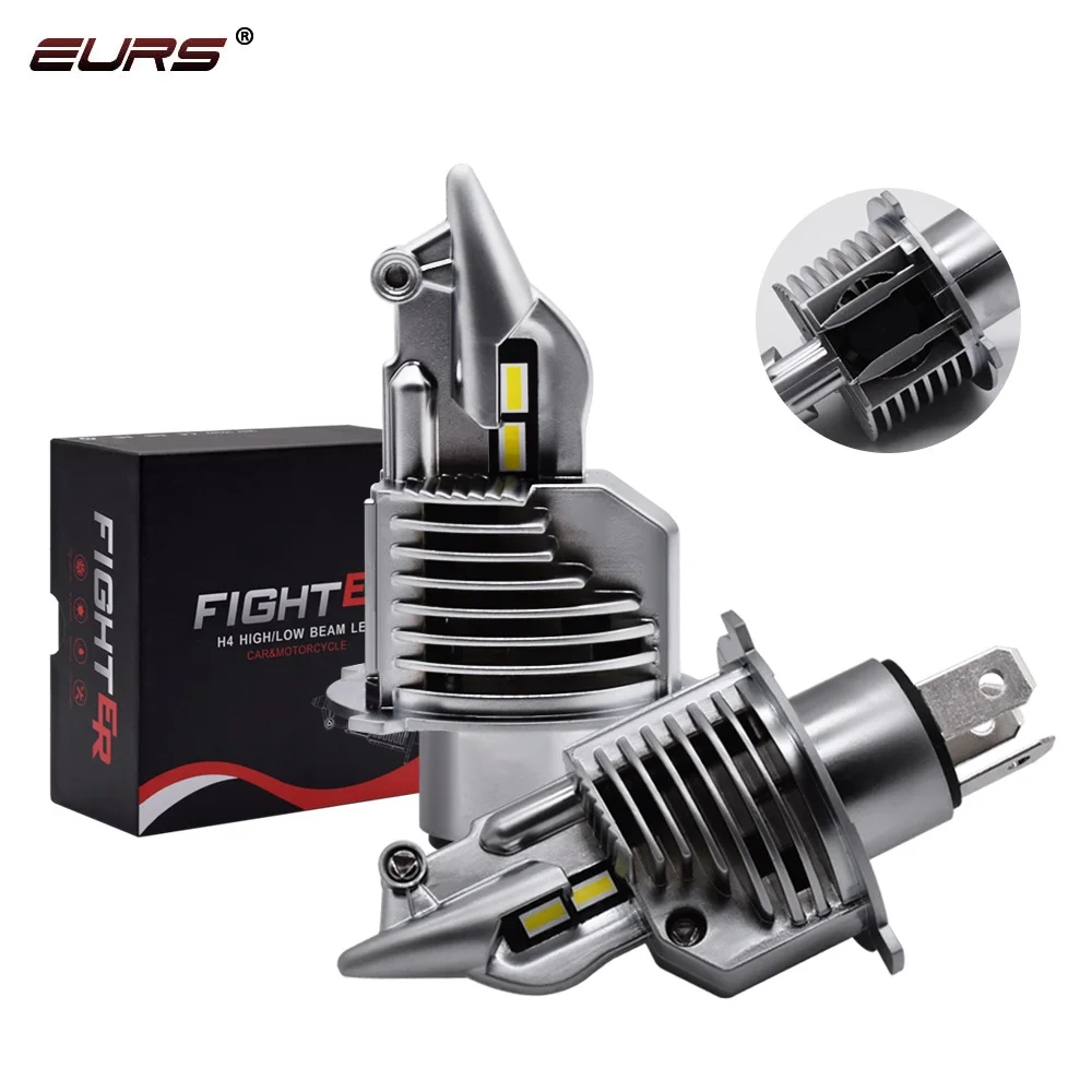 

EURS Fighter led headlight WX H4 the brightest light in the market 11600lm 70w bulb small size headlight car led