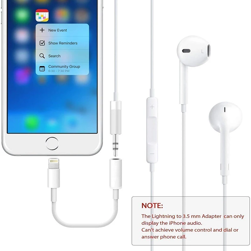 Adaptateur de Prise Casque pour iPhone X pour iPhone XS/XR Prise Jack 3,5 mm Audio Splitter pour iPhone 8/8 Plus/7 Plus Connecteur de Musique et Charge et écouteurs Audio Ports pour connecteur Audio 