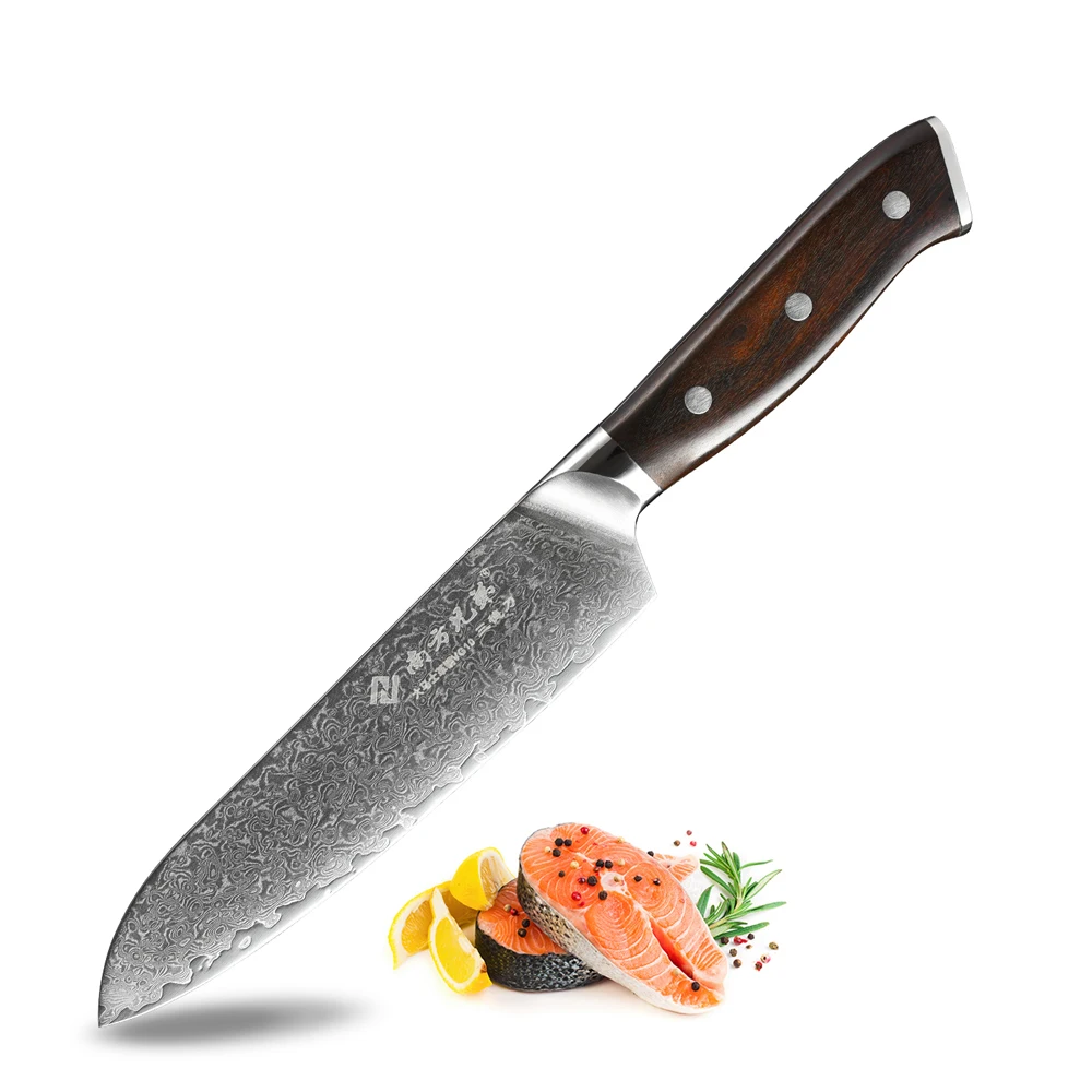 

Professional 8 inch Damascus Steel Kitchen Japanese Utility Santoku Knife