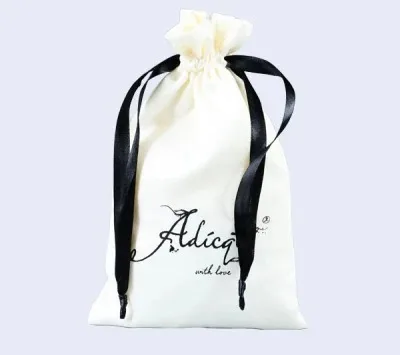 

Satin Jewelry Pouch Bag Jewelry Gift Bag Extra Thick White Satin Pouch Custom Logo Printed, Pink or customized