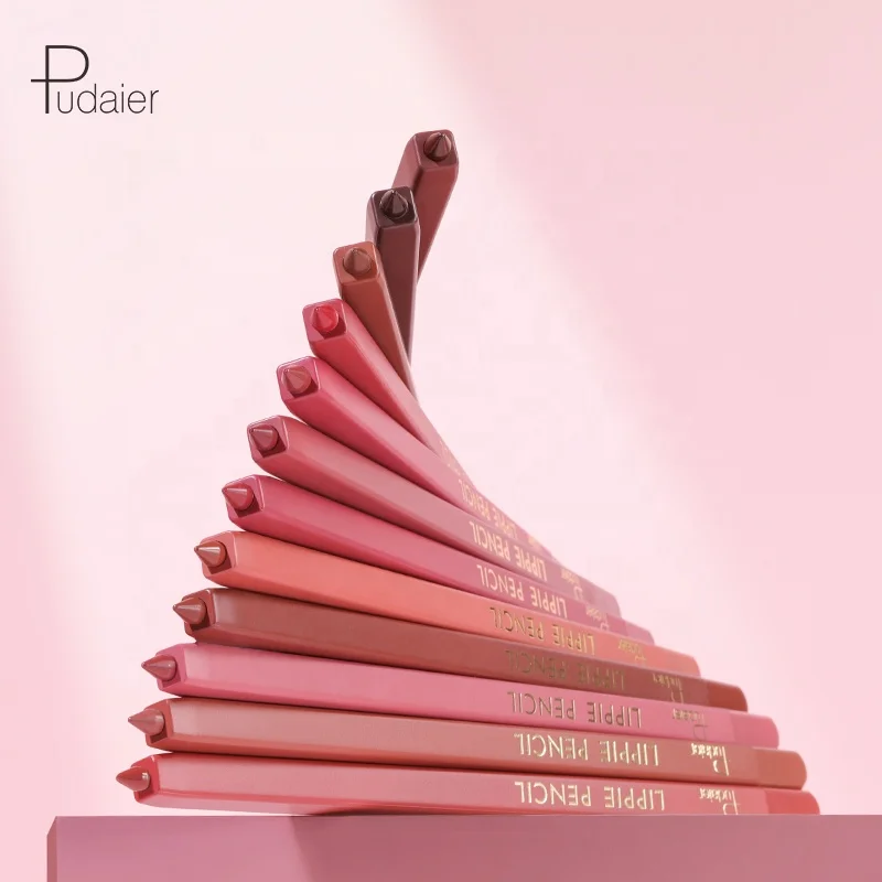 

Pudaier High Pigmented Creamy Matte Lipliner Long Wearing Lip Pencil 12 Colors Waterproof Lip OEM Makeup