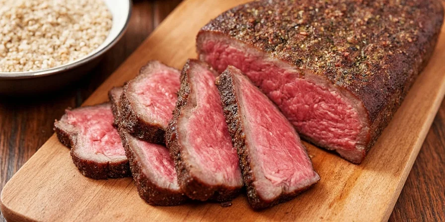 Grilled steak sizzling