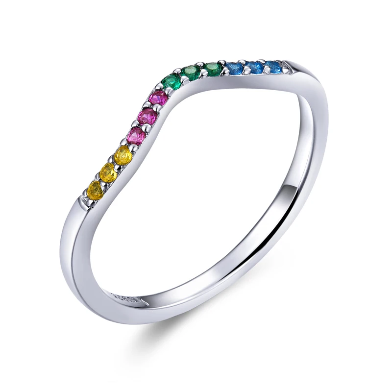 

925 silver colorful zircon romantic statement ring fashion rings women jewelry 2021 hot sale