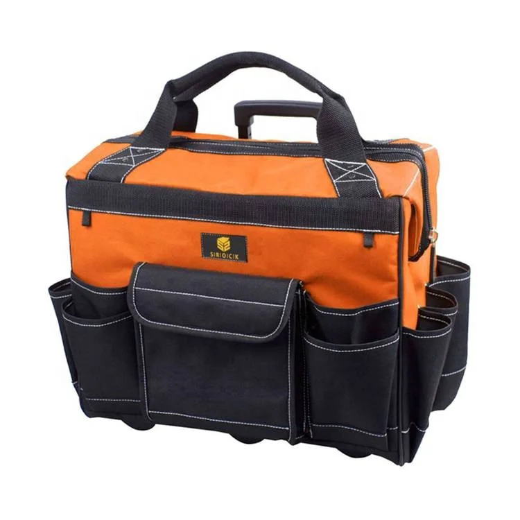 Heavy Duty Tool Bags With Wheels Large Capacity Electrician Trolley