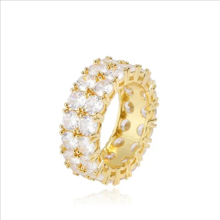 

XuQian Designer rings Gold Plated Hip Hop Rings for Men Women, Silver,gold
