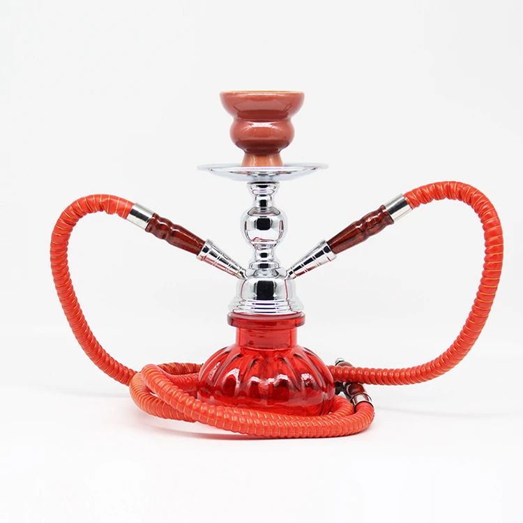 

New Double Hookah Hose Shisha Set Glass Hookah Wholesale, Multi color