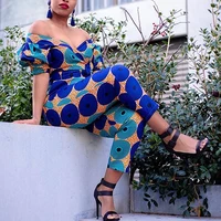 

Quality Assured African Print One-Shoulder Sexy One Piece Jumpsuit Women