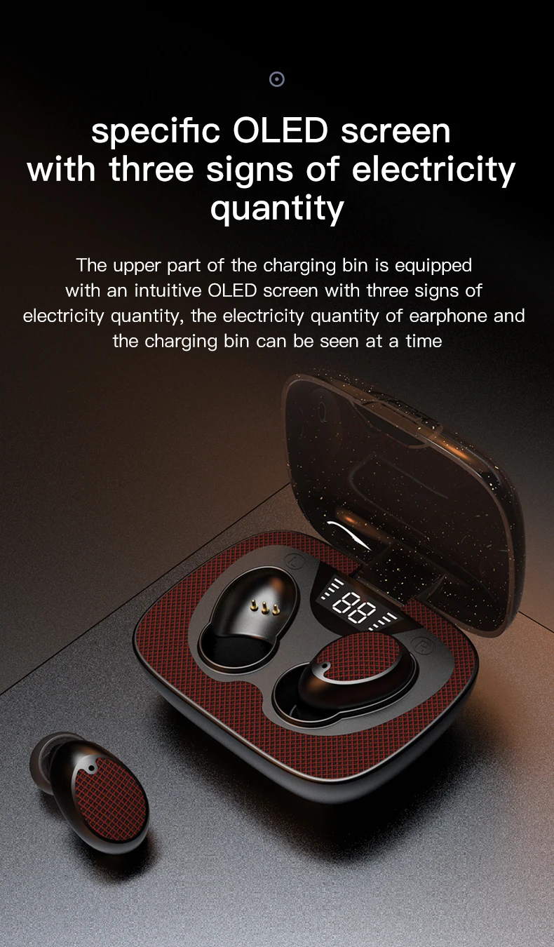 Good sound quality DSP noise reduction magnetic bluetooth earphone wireless earbuds with charge case led - ANKUX.COM