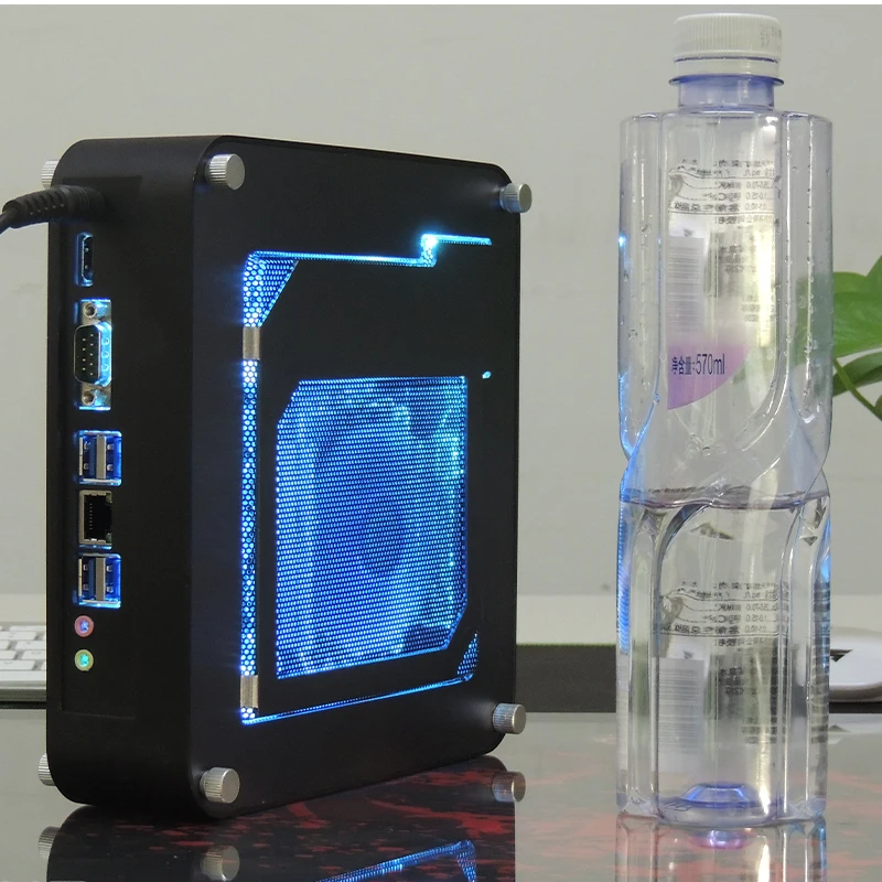 

LAIWIIT Mini PC ITX Case Desktop Win 10 2*DDR4 2*M.2 lan home computer mini pc computer