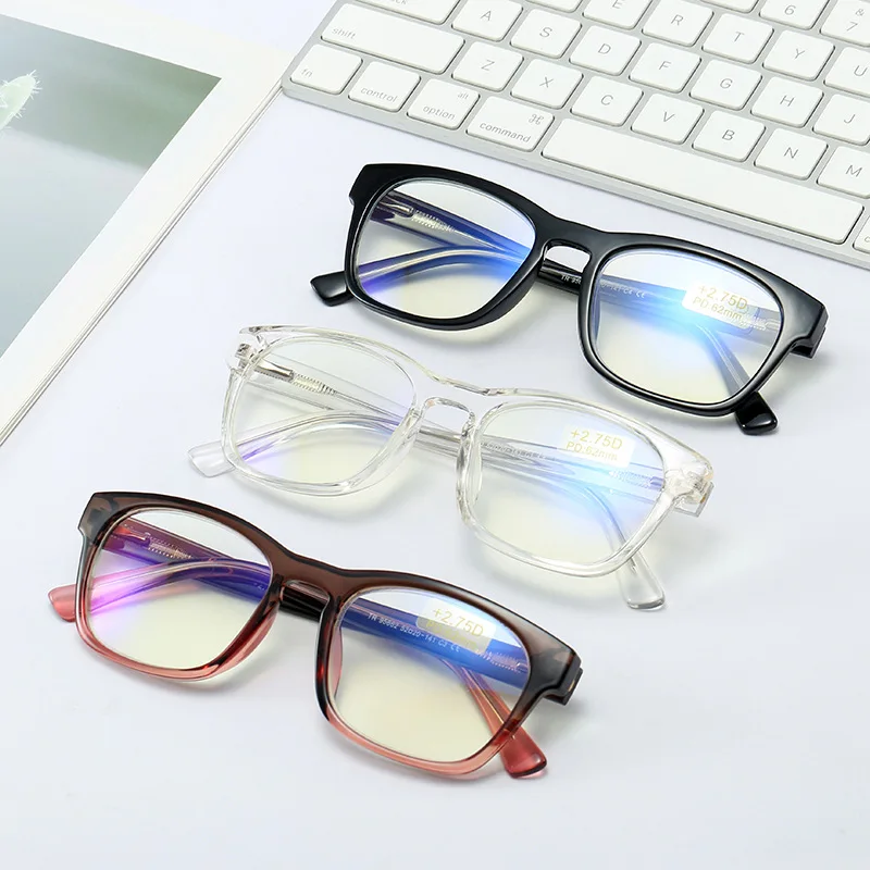 

SKYWAY Trendy Customized Two Colour Gradient Frame Anti Blue Light Blocking Reading Glasses For Men And Women
