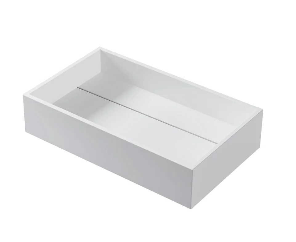 Hot Cheap Price Wall-Hung Matte White Solid surface washing basin for hotel project