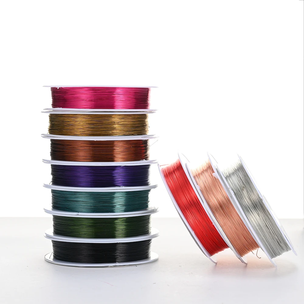 

Copper Wire for Bracelet Necklace Accessories Much Size Diy Craft Beading Wire Handmade Craft Beads Cord for Jewelry Making, 10 colors