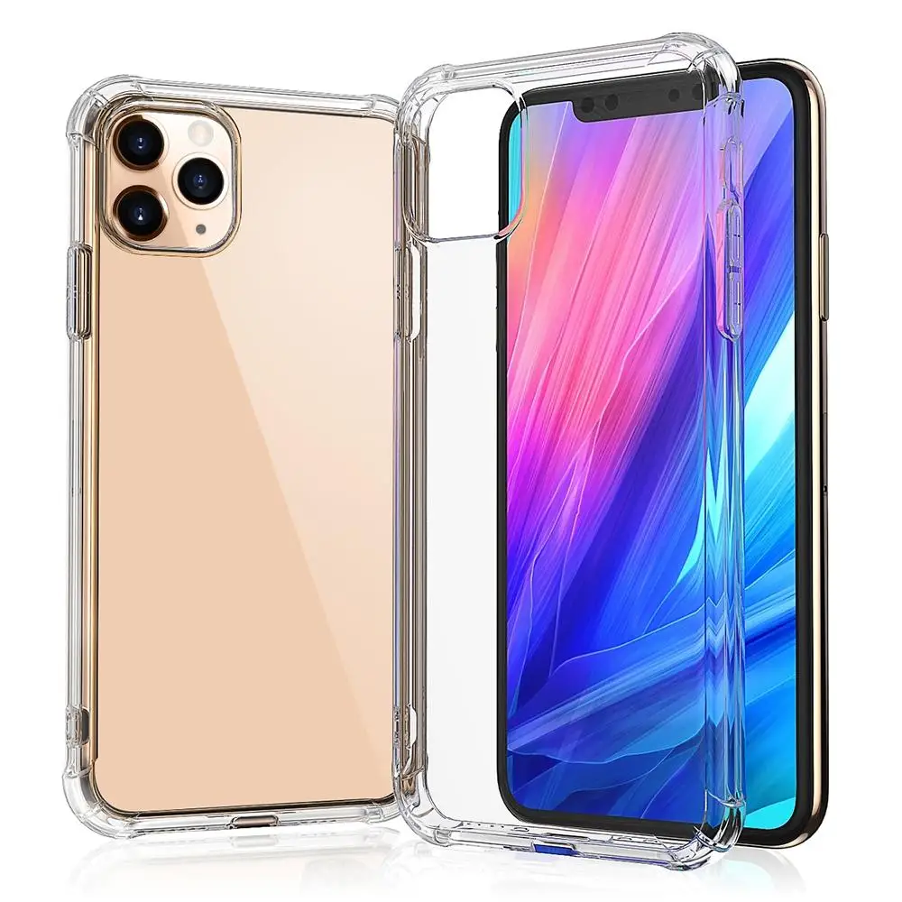 

Free Shipping 1 Sample OK Transparent TPU Bumper Phone Cover Case For Iphone 11 Pro Max Clear TPU Case For Iphone 7 8 Plus