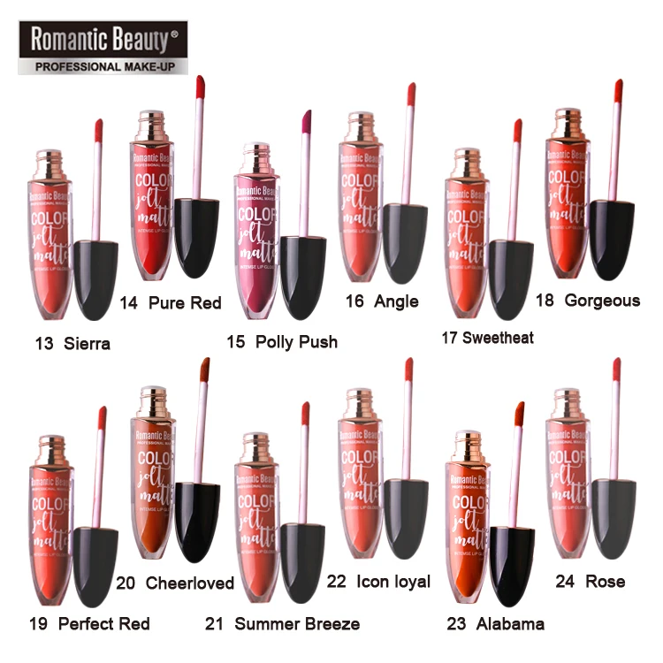 

Romantic Beauty 12 Colors Nude Makeup Lip Tint Waterproof Long Lasting Batom Matte Lip Gloss Lasting Moisturizing