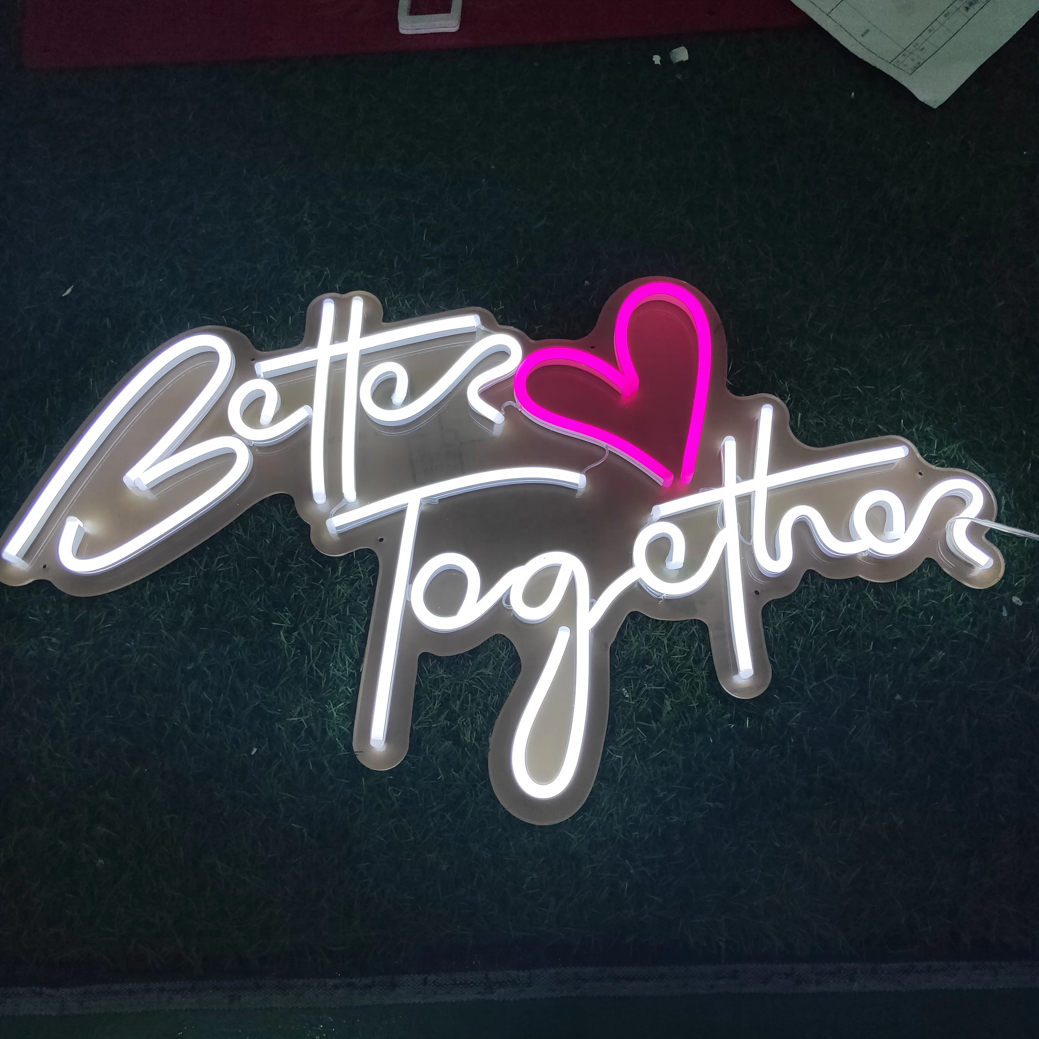 Neon Sign Wholesale Supplier Flexible Waterproof Custom LED Rope Light RGB Acrylic Custom LED Sign