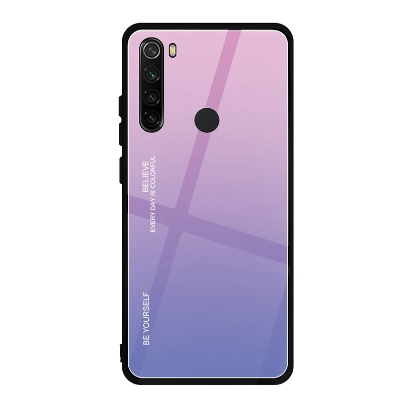 

Anti-scratch Gradient Colors Tempered Glass Case For Xiaomi Redmi Note 8