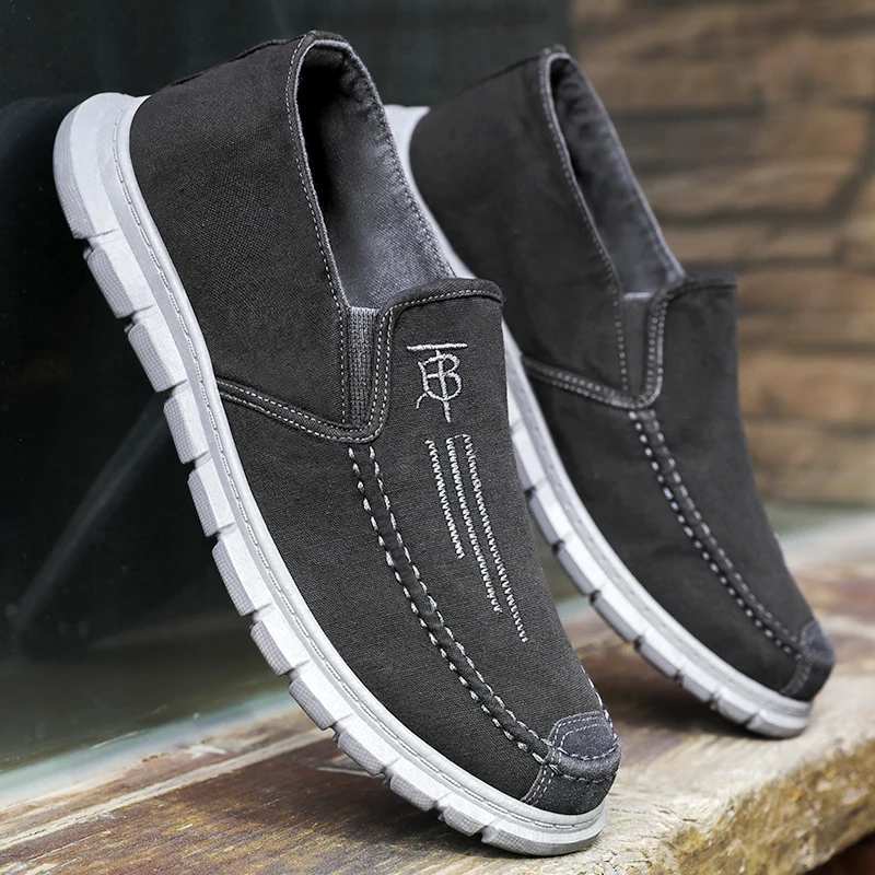 

C202 Walking Breathable Gym Slip On Shoes New Styles Formal Spring Summer Men Fashion Canvas Shoes, Blue