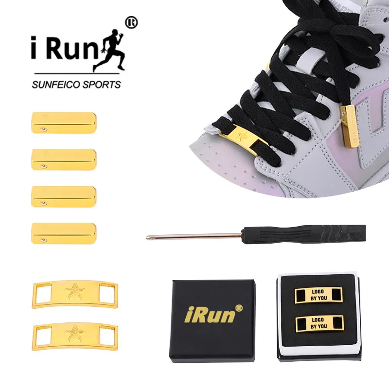 

iRun 100% Cotton Flat Shoelaces System Dubrae Tag Laces Decoration Custom Charm Shoelaces With Metal Tips