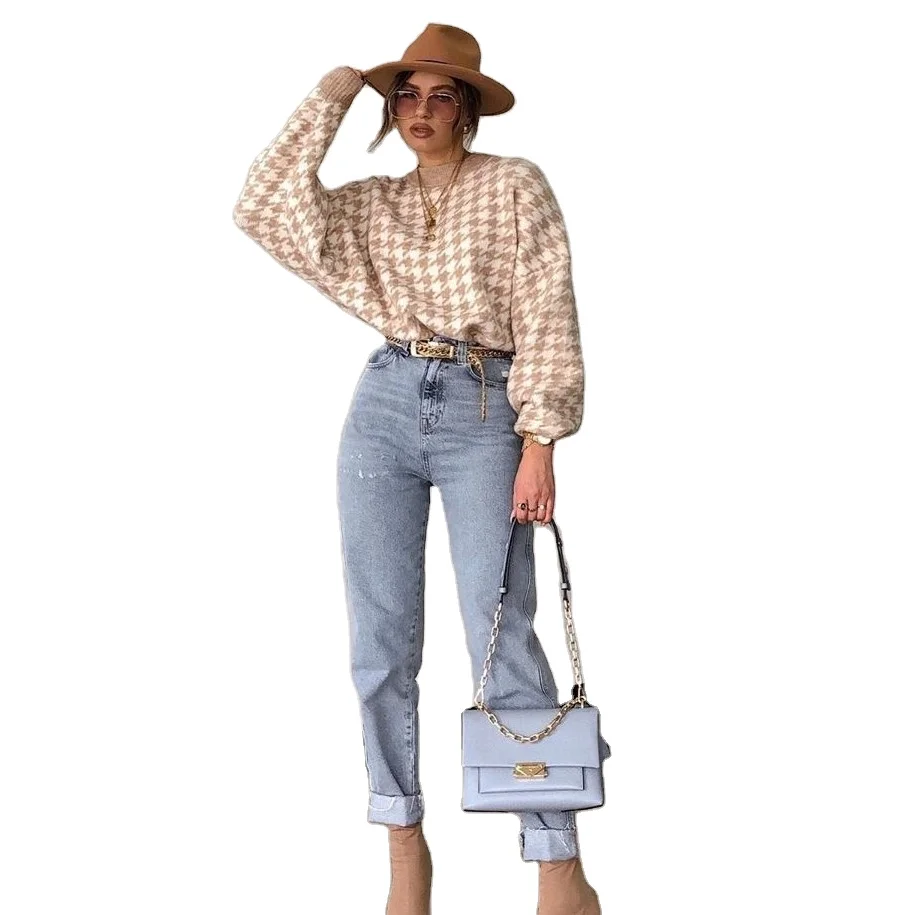 

Knit Casual Vintage Long Sleeve Fashionable Womens Sweaters 2020, Shown