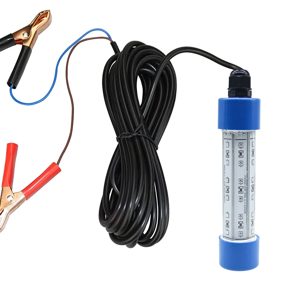 

Under Water 12V LED Fishing Light 30W 60W 100W with Clip Easy to Connect the Power of the Car and Boat