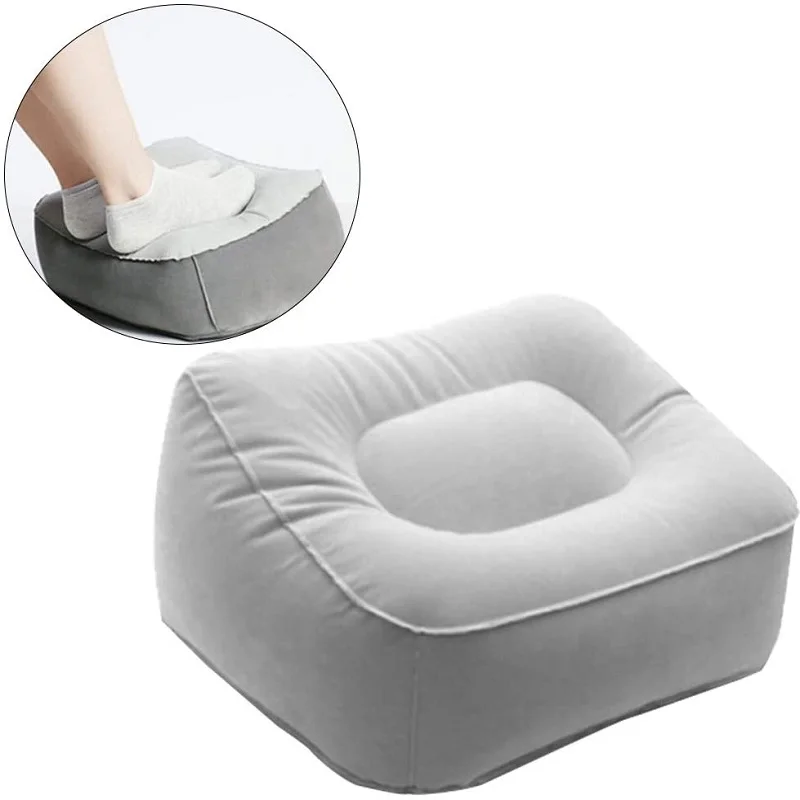 

Adjustable height airplane cars trains travel pillow Inflatable foot rest