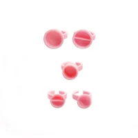 

wholesale plastic disposable pink glue cup ring holder professional pink eyelash extension tool