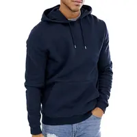 

Hotsale Wholesale Cheap 100% Cotton Fleece Blank Hoodie Custom Printed Logo New Fashion Navy Hoodies Men