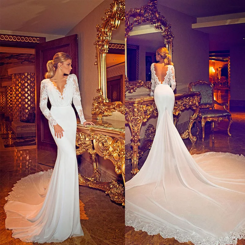 

Low back appliqued fairy style elegant wedding dress bridal gown 2020, White