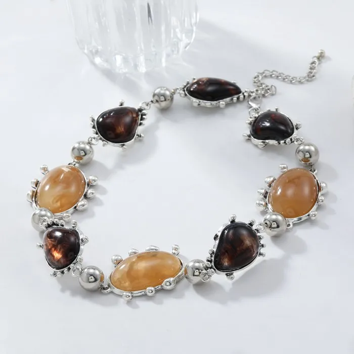 Fashion tiger Eye Pendant Necklace Earring Set