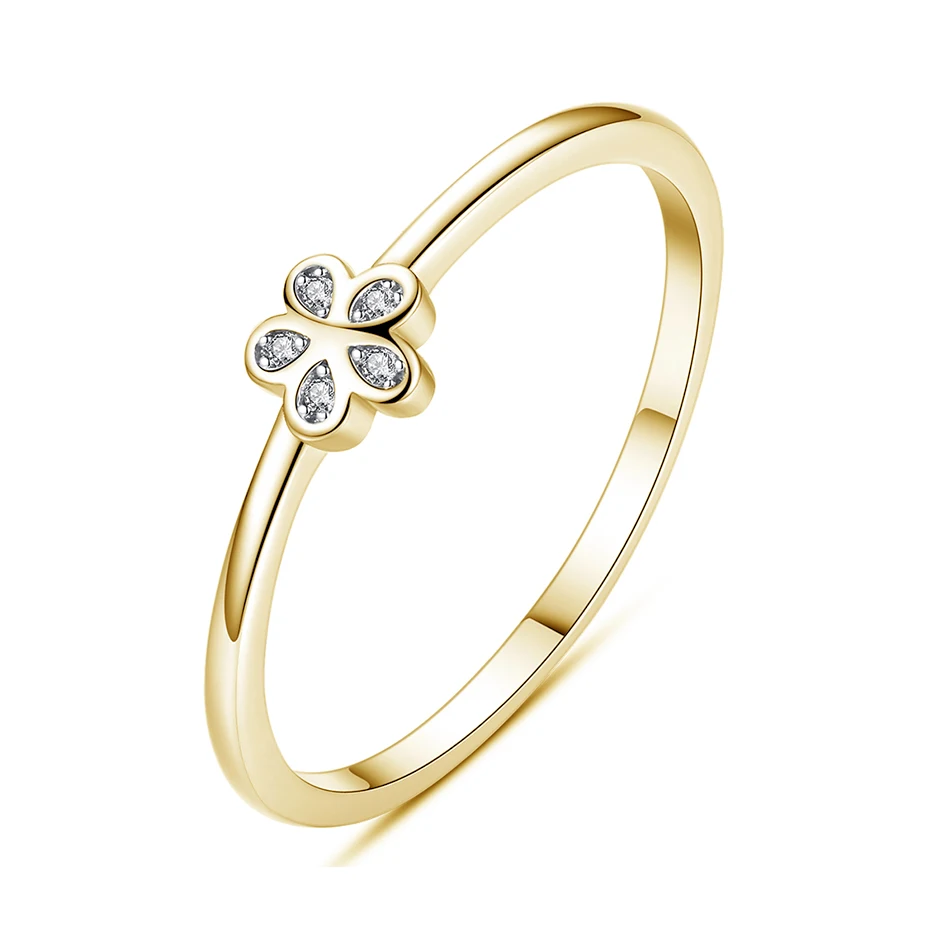 

Best Seller Ring Wholesale 925 Sterling Silver 18K Gold Plated Cubic Zircon Flower Ring