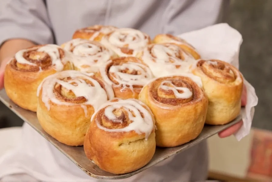 Step-by-step process showing crescent roll dough being brushed with butter, sprinkled with cinnamon sugar, rolled, and sliced with dental floss