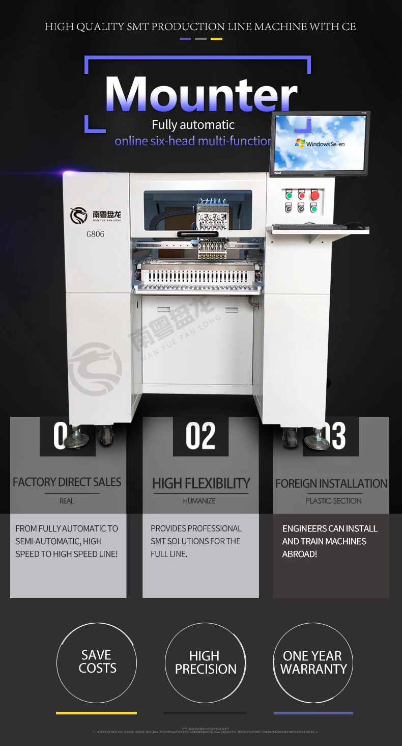 Multifunctional Automatic SMT Pick and Place Machine with high quality