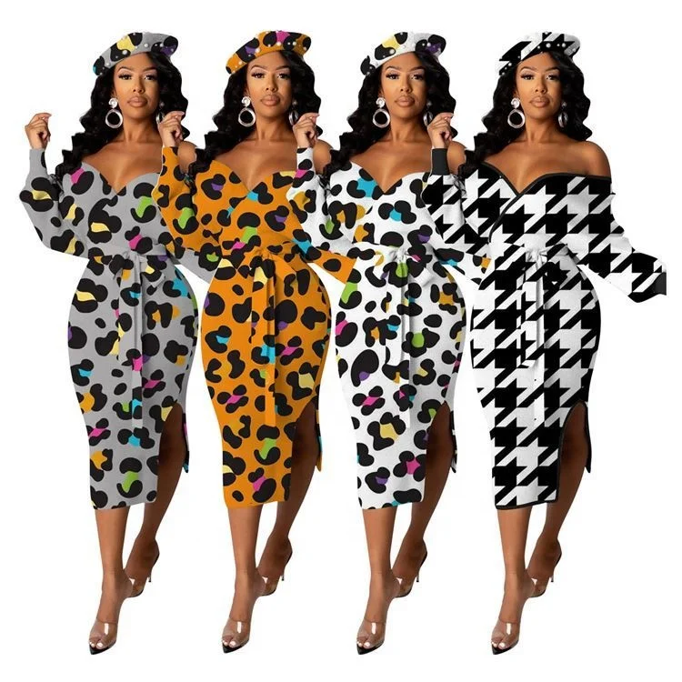 

Good Quality Fall Fashion Collection Womens Casual Long Dress Colorful Printed Dresses Women Lady Elegant Woman Casual Dress